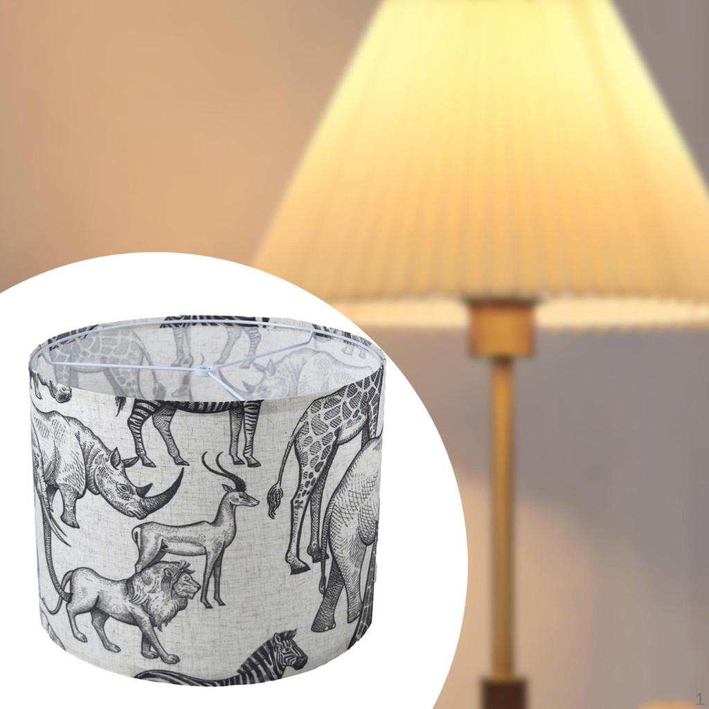 Drum Lampshade Bulb Guard Ceiling Light Shade Boho Cover for Living Room Farmhouse