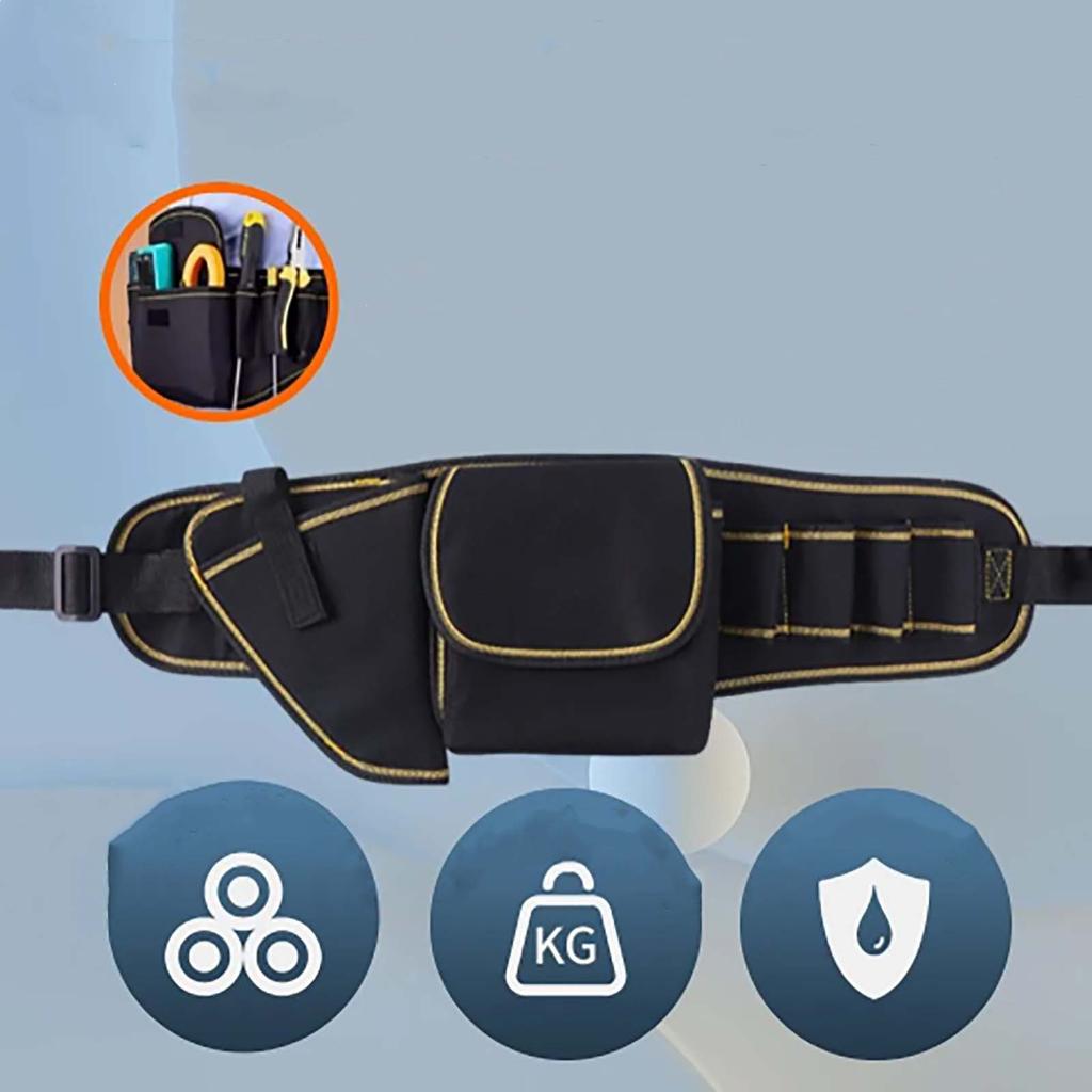 Electrician Tool Waist Bag Thickened Multifunctional Tool Kit Wear-resistant Hardware Electrician Bag