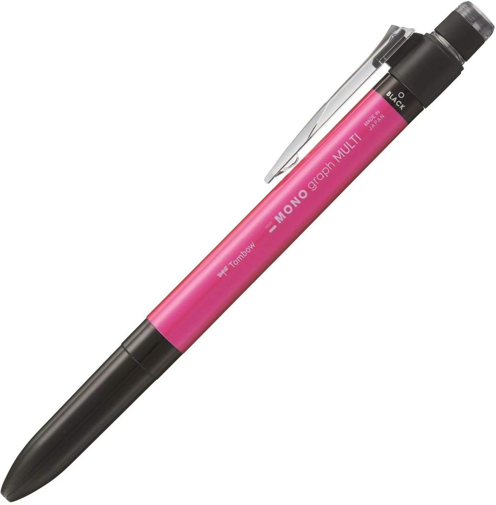 Карандаш-ручка-ластик Tombow MONO Monograph Multi Розовый Многофункциональный 2&S + CPA-161F