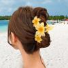 Женская заколка для волос в форме цветка, градиентная цветная заколка для волос, легкая цветная заколка для волос на затылке