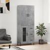 VidaXL Highboard Concrete Grey 69.5x34x180 Cm Engineered Wood 3195967
