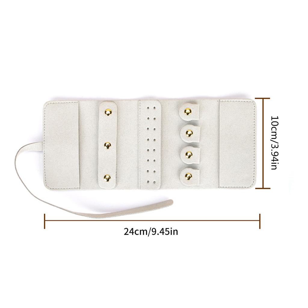 Multi Purpose Jewelry Pouch Soft Microfiber Journey Accessories Storage Roll Bags Convenient Handheld Jewelry Organizer