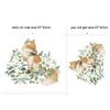 Wall Decoration Sticker 3d Fox Flower Bedroom Self Adhesive Home Decor Living Room Cartoon Animal Wall Art Decals Accessories