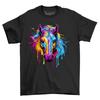 Horse Head Paint Drip Design - Trot In Style! Funny T-shirt, Unisex Printed Desi