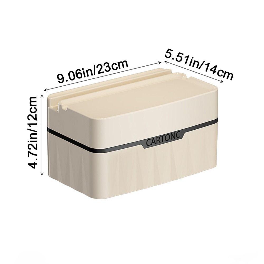 Plastic Tissue Box Self Adhesive Large Capacity Napkin Container Wall Mounted Waterproof Wipes Paper Storage Box Living Room