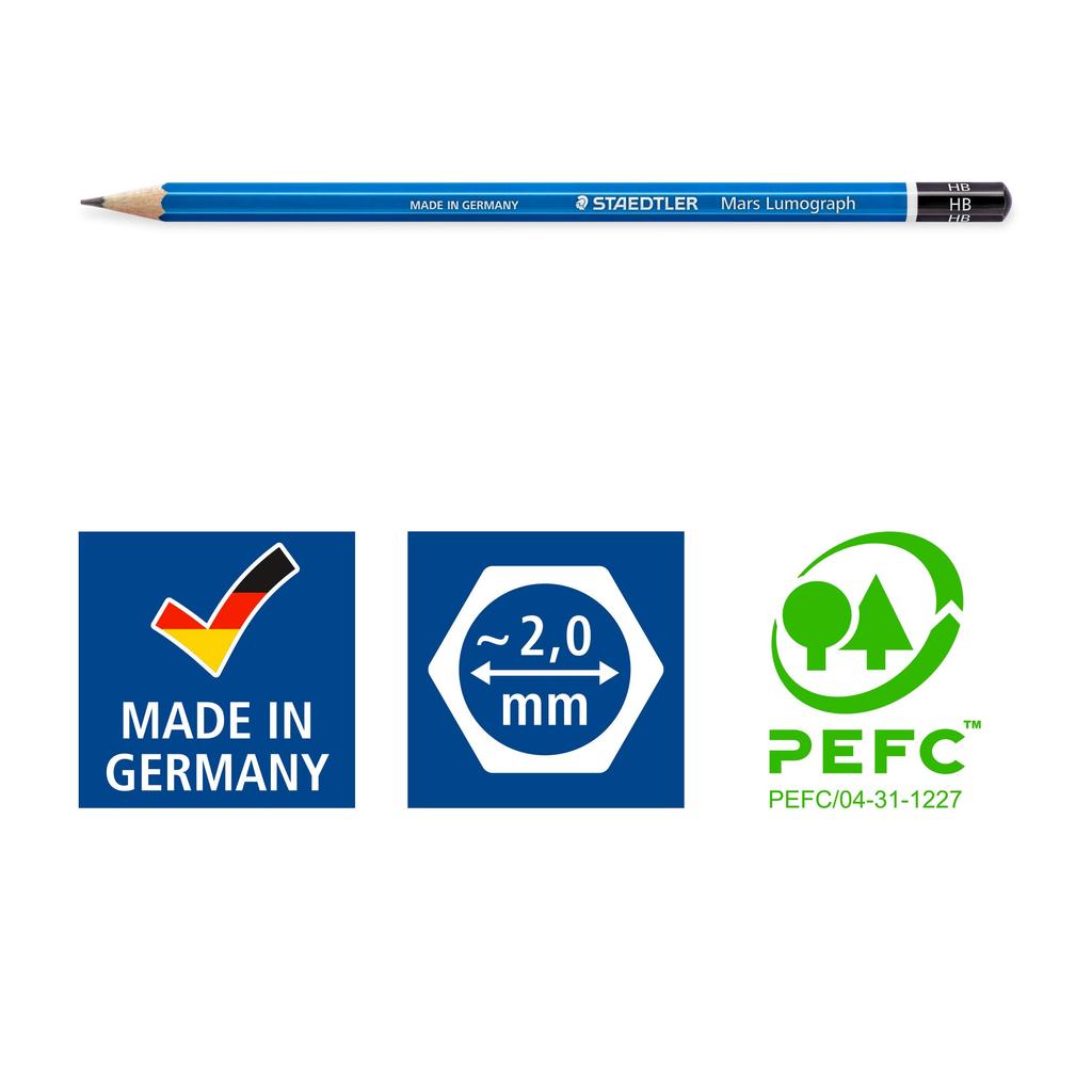 Staedtler Карандаш Lumograph HB Mars 12 шт. 100-HB