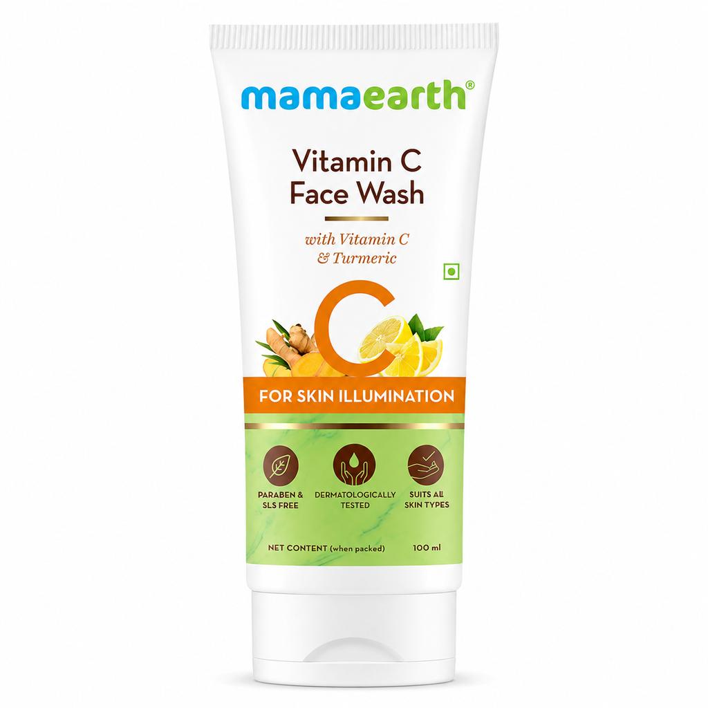 Mamaearth Vitamin C Face Wash with Vitamin C and Turmeric - 100 ml
