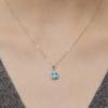 (925 Silver) Blue Radiance Necklace NZ2454
