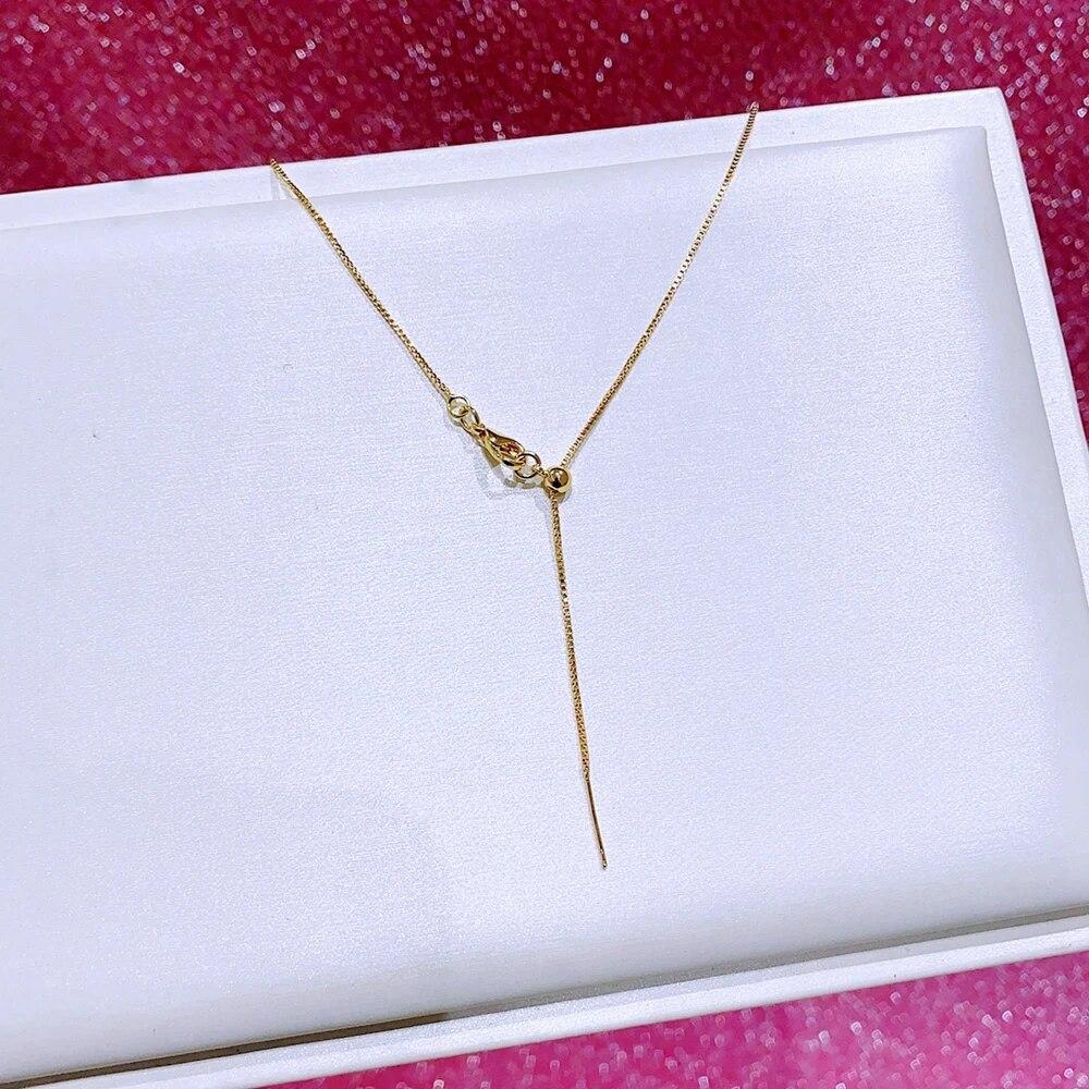 MIGGA новые сказки, маленький циркон, кулон принцессы с камнем, ожерелье золотого цвета, регулируемая цепочка