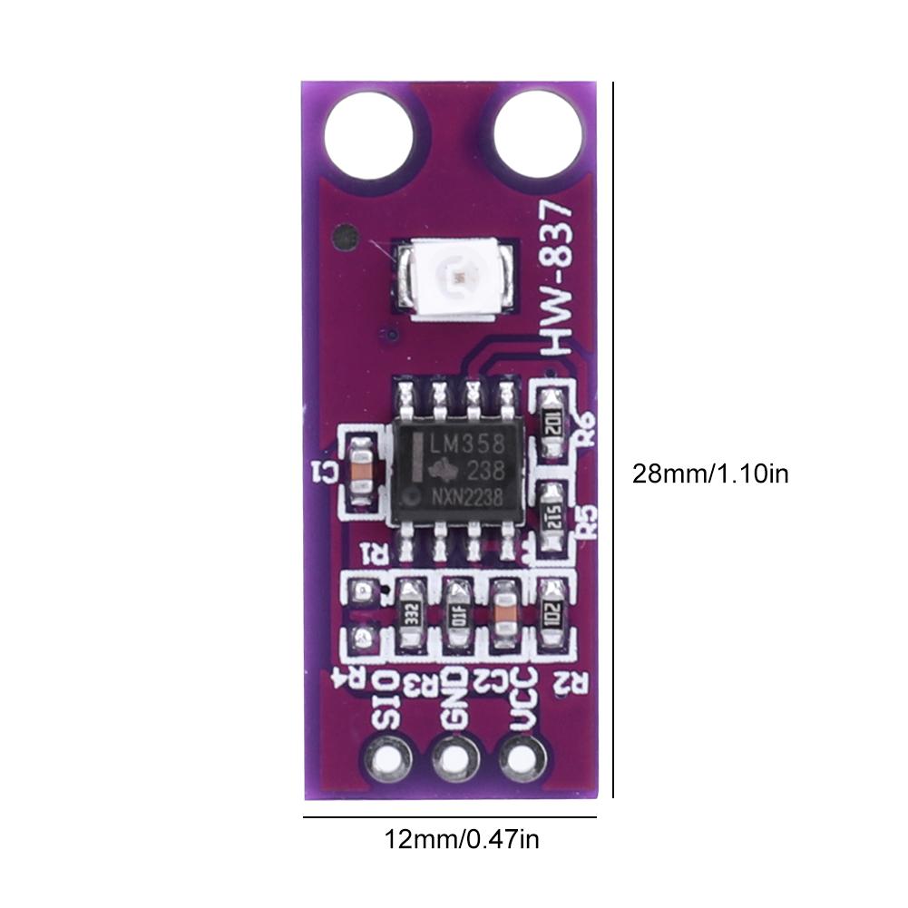 GUVA-S12SD UV Sunlight Intensity Sensor 240nm-370nm Light Solar Ultraviolet Sensor Module 2.5V-5V High Sensitivity for Arduino
