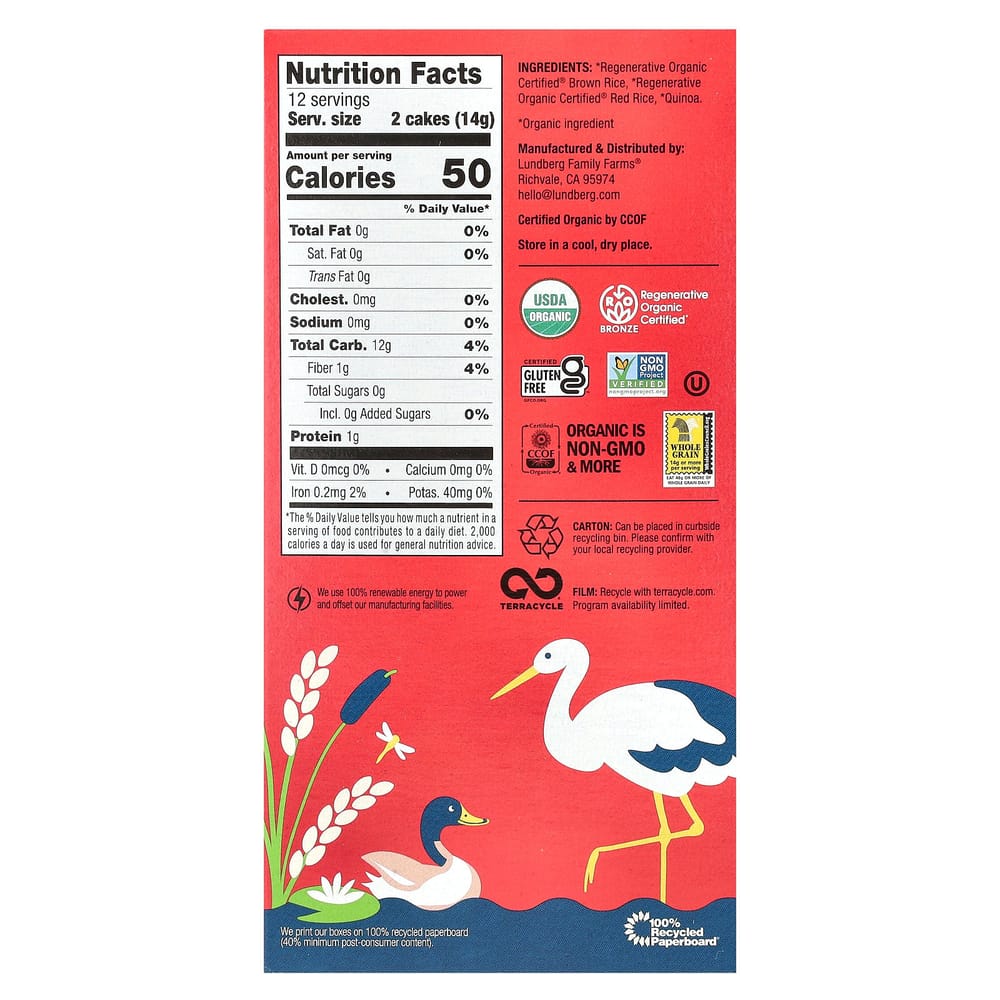 iHerb Thin Stackers Red Rice + Quinoa Salt-Free Rice Snacks 168g (6oz)
