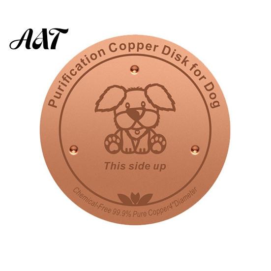 99.9 Percent Pure Copper Water Purifier Purification Disc for Dog, 4-Inch Diameter Disc, Pet Dispenser Cleaning with 3-Point Support Dog