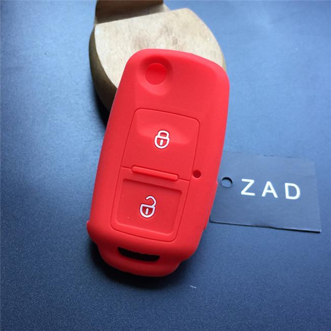 ZAD Силиконовый чехол-защита для автомобильного ключа VW Amarok Polo Golf MK4 Bora Jetta Altea для Seat для Skoda Octavia Fabia 2Кнопки