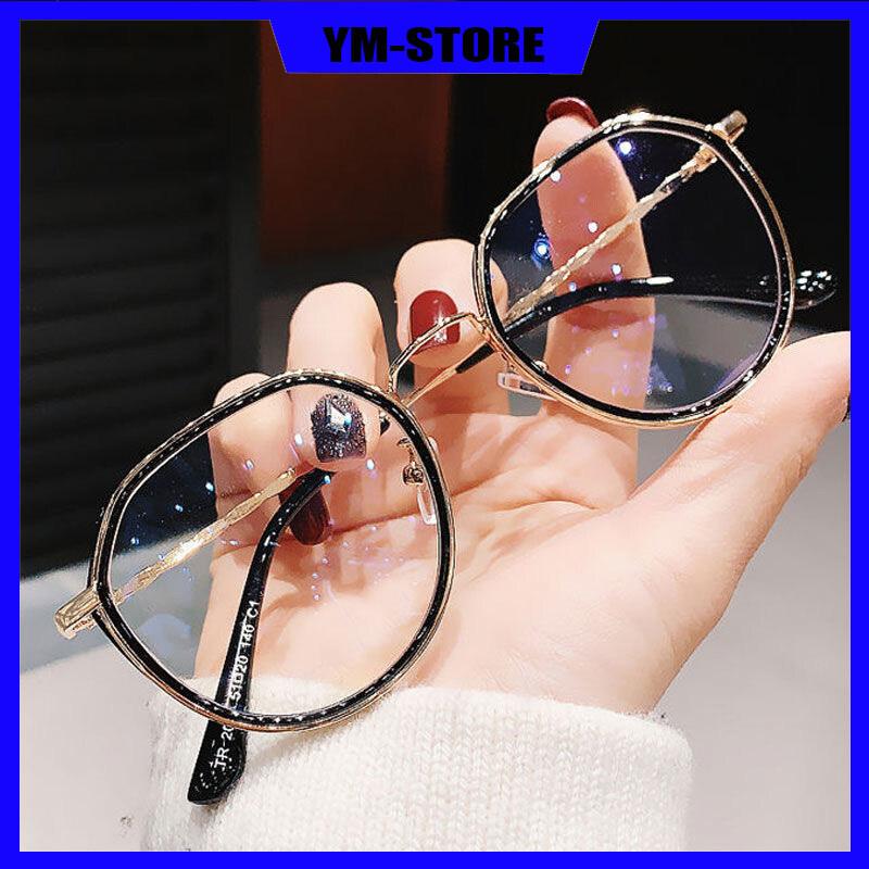 Женские очки, анти-синие линзы, антирадиационная оправа для очков, женские очки, студенческие плоские линзы, женские очки