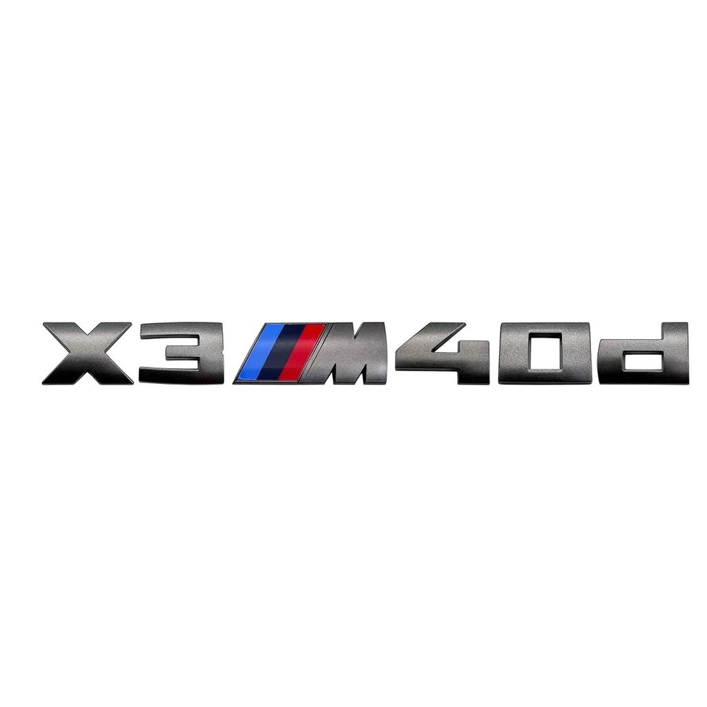 Серый значок для BMW X3M X4M X5M X6M X7 M Power Значки Шильдик Логотип 40i 40d 50i 50d 60d 60i ABS Задний логотип Автоаксессуары