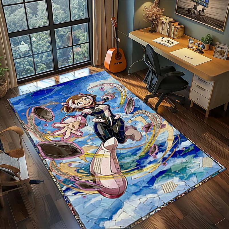 Non Slip Washable My Hero Academia Floor Mat Large Area Rug Bedroom Gamer Room Decor