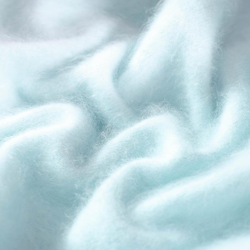 Женский кашемировый свитер Qinghe кашемир 100% кашемир пушистый теплый модный с начесом