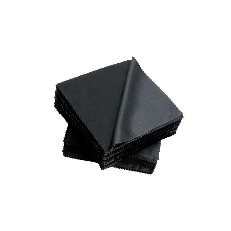 100Pcs Screen Wipe Cloth Microfiber 15x15cm Black for Eyeglasses Sunglasses Lens Clean Cellphone Tablet Computer Cleaning Cloth
