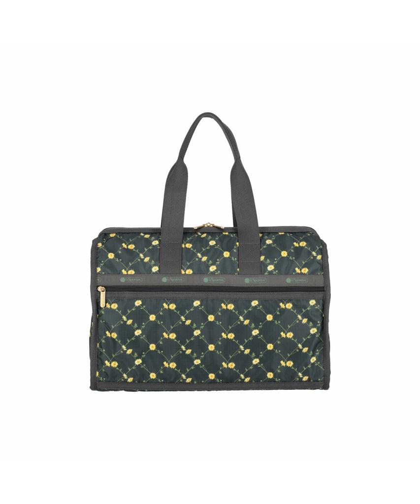 Lesportsac Сумка-даффл Daisy Cross Green Deluxe Medium Weekender [4318.Hc10]