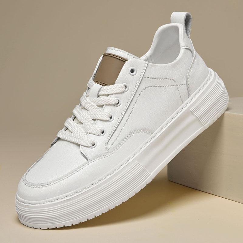 New Luxury Brand Men's Sneakers Classic Genuine Leather Casual Shoes Outdoor Vulcanize Shoes for Men Light Skateboard Footwear