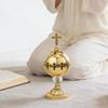 Металлический аромакурильница Винтажный Домашний Декор Держатель для благовоний Zen с крышкой-крестом для гостиной, спальни, студии йоги