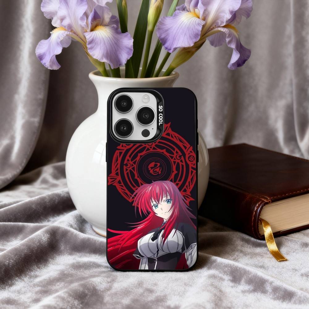 Аниме E-Ecchi H-High S-School DxD Чехол для телефона iPhone17,16,15,14,13,12,11 Plus,Pro Max Черный Конфетный Посеребренный Чехол