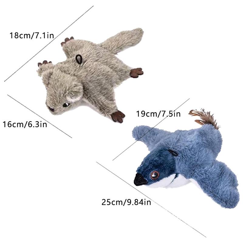 Интерактивные игрушки для кошек, перезаряжаемая летающая птица, крыса, кошка, игрушка, щебечущая, хлопающая птичка, можно добавить кошачью мяту, активируемая прикосновением, плюшевая игрушка