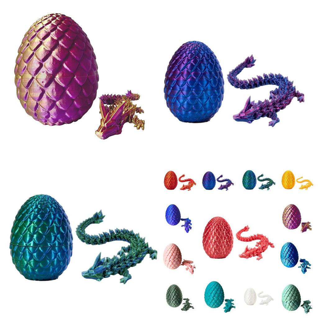 Mesmerizing Gem Dragon Statue Silk Purple-gold Gold Dragon Egg Set Pla Material Collectible