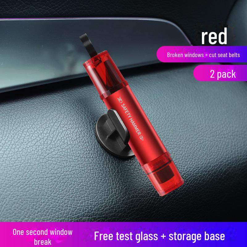 Compact Car Safety Tool: Window Breaker & Seat Belt Cutter