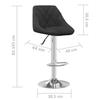 VidaXL Bar Stool Pub Seat Swivel Bar Chair Bistro Seat Bar Chair Counter Stool Height 335291
