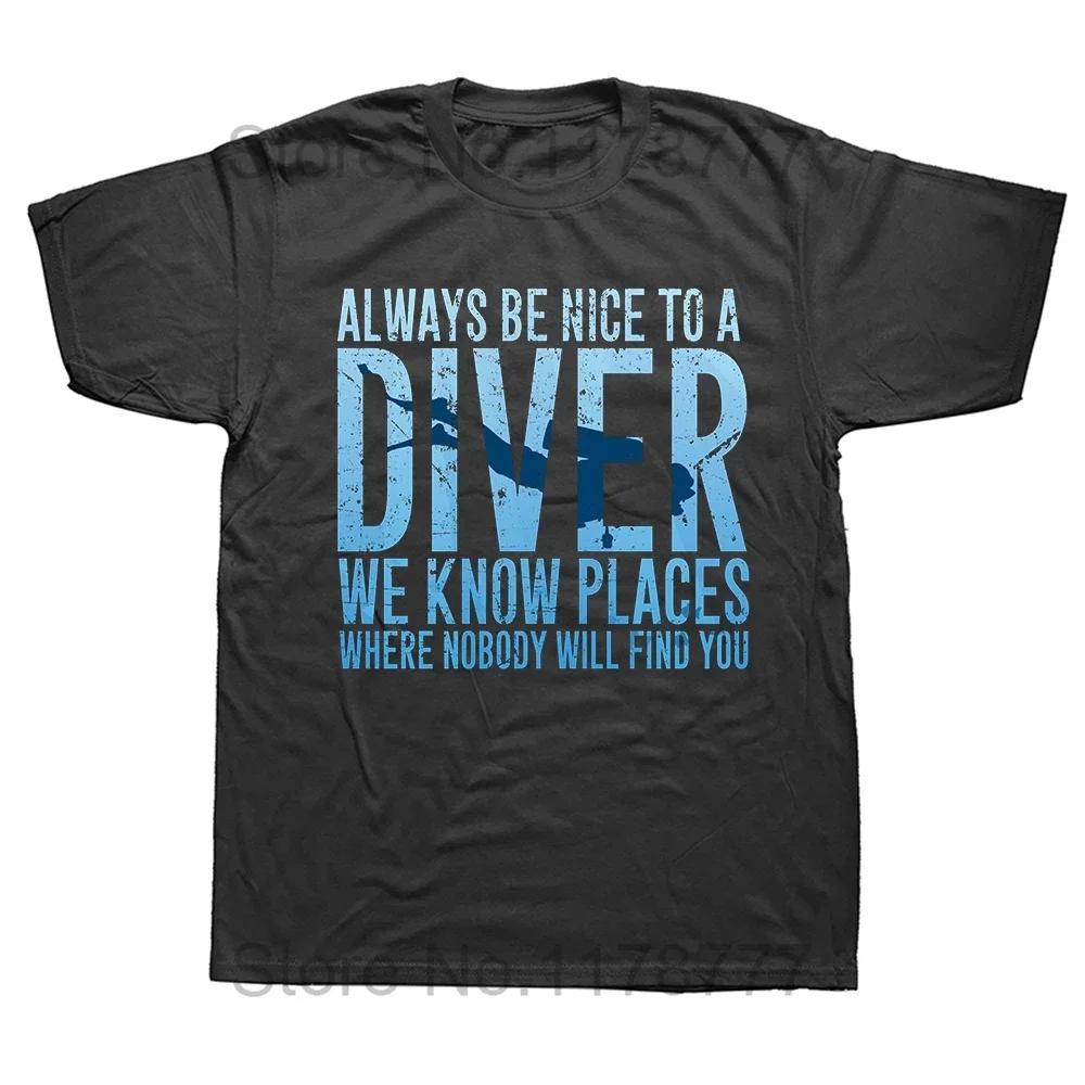 Мужские футболки Diver Est Fashion Tee Shirt Short Sleeve Dive Scuba Diving Sports Lover T Shirt O Neck Clothing Summer