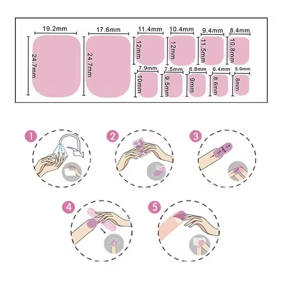 22tips/Sheet Solid Color Shimmer Finish Full Cover Nail Wraps Home DIY Nail Makeover