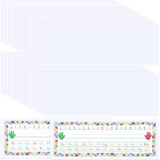 Fancy Land Nameplate Pocket Self Adhesive Nameplates Covers for Students Desk 40 Pcs 4.7 x 14.2 Inches