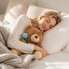 Plush Teddy Bear Stuffed Animal Soft Toy Birthday Gift Cuddly Sleep Companion Decorative Plush Doll with Flower Accessory Suitable for Kids and Adults