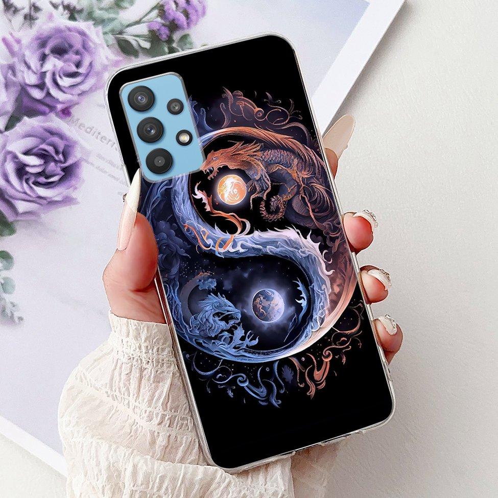 Чехол для Samsung A32 5G SM-A326B Прозрачный Милый Кот Модный Забавный Расписной Задняя Крышка Для Samsung Galaxy M32 5G Чехол для Телефона SM- M326B