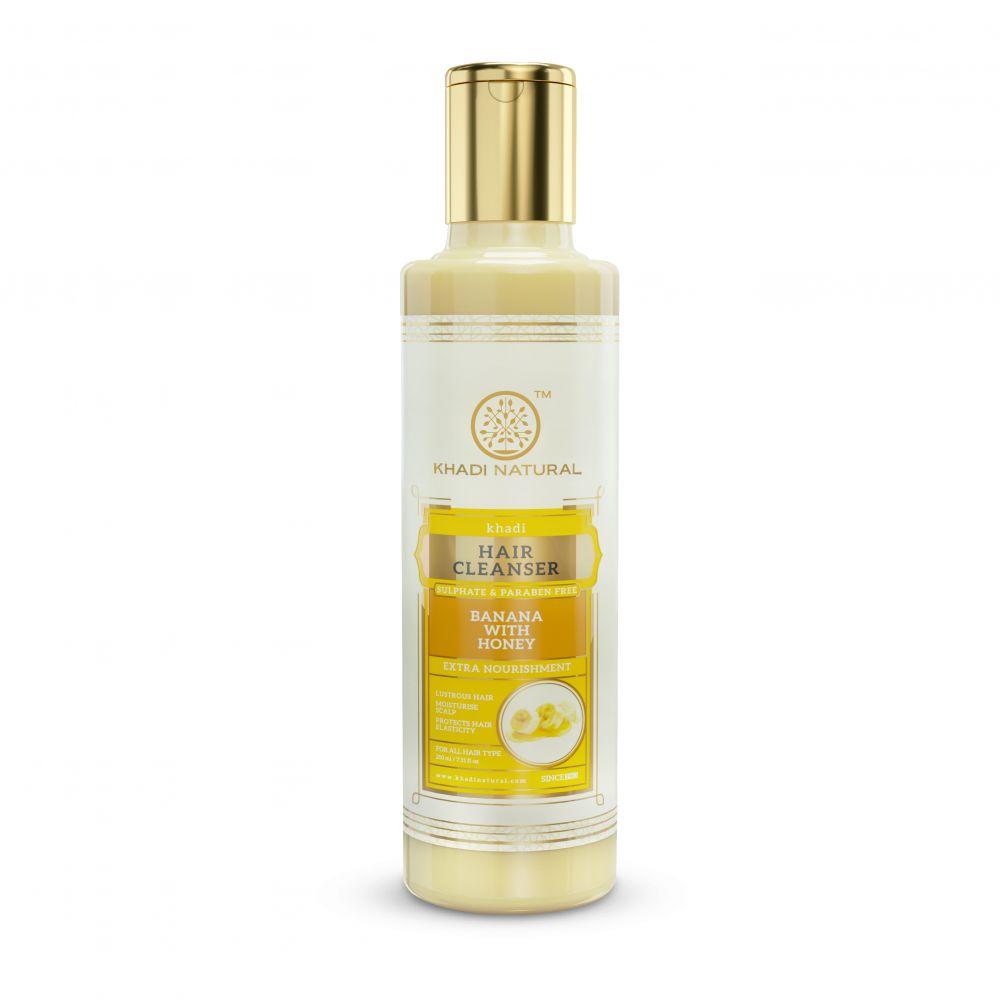 Banana Honey Nourishing Hair Shampoo (210 Ml), Banana With Honey Hair Cleanser Khadi Natural