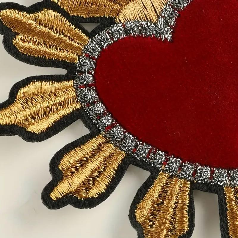 3Pcs Crowns Heart Embroidered Badge For Boys Clothing Hats Repair Accessories