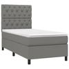 Maison Exclusive - Sommier à lattes de lit avec matelas et LED Gris foncé 80x200cm