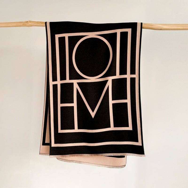 Classic Fashion Letter Thousand Birds Grid Imitation Cashmere Scarf Women's Winter Thickened Double Sided Air Conditioning Shawl Scarf Women's