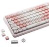 134 Key PBT Japanese MOA Profile Sakura Pink Dye Sublimation Keycaps for MX Switches Mechanical Gaming Keyboard Keycaps, Theme, 5-Side