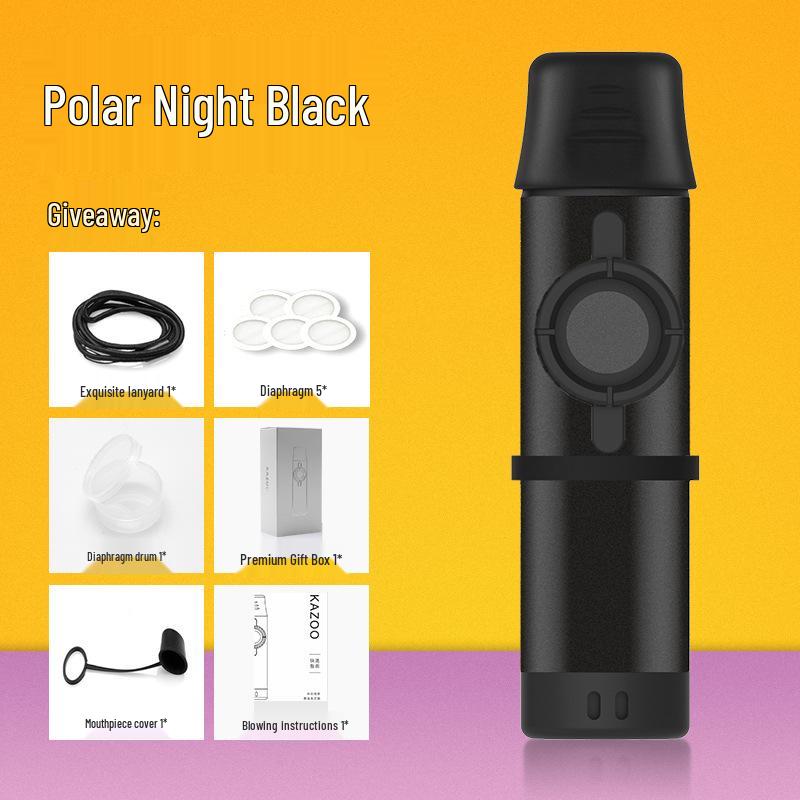 Professional Metal Kazoo Flute for Beginners - Easy Guitar Accompaniment & Unique Niche Instrument