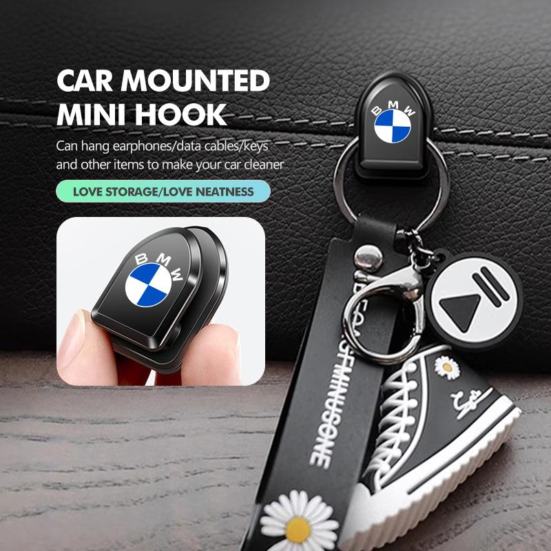 BBII7 2pcs Car Air Vent Hook USB Cable Headphone Storage Hooks For BMW Performance X1 M3 M6 F01 F02 E34 E36 E60 F10 F20 X6