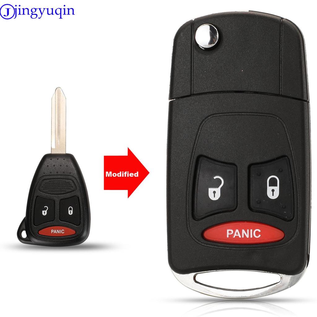 Jingyuqin Modified Entry 2/3 Button Flip складной чехол для дистанционного ключа от машины для Chrysler Town Country Dodge Grand Caravan Jeep
