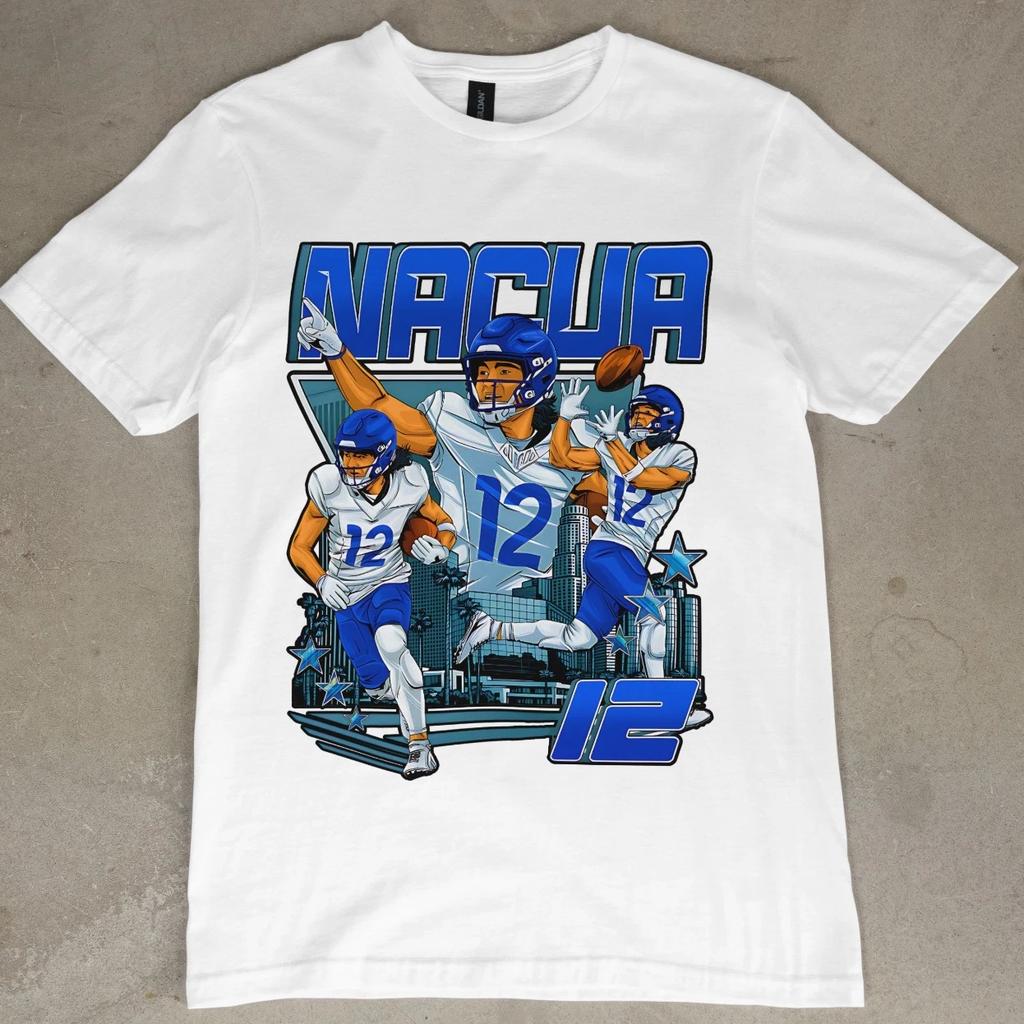Puka Nacua Graphic Tee Shirt Men’s NFL Los Angeles Rams Football T Shirt Retro 1