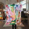 1 шт. Фланелевое одеяло с принтом Winx Club, Высокое качество, Для всех сезонов, Декор для дома, Тепло и уют, Идеально для рождественских подарков