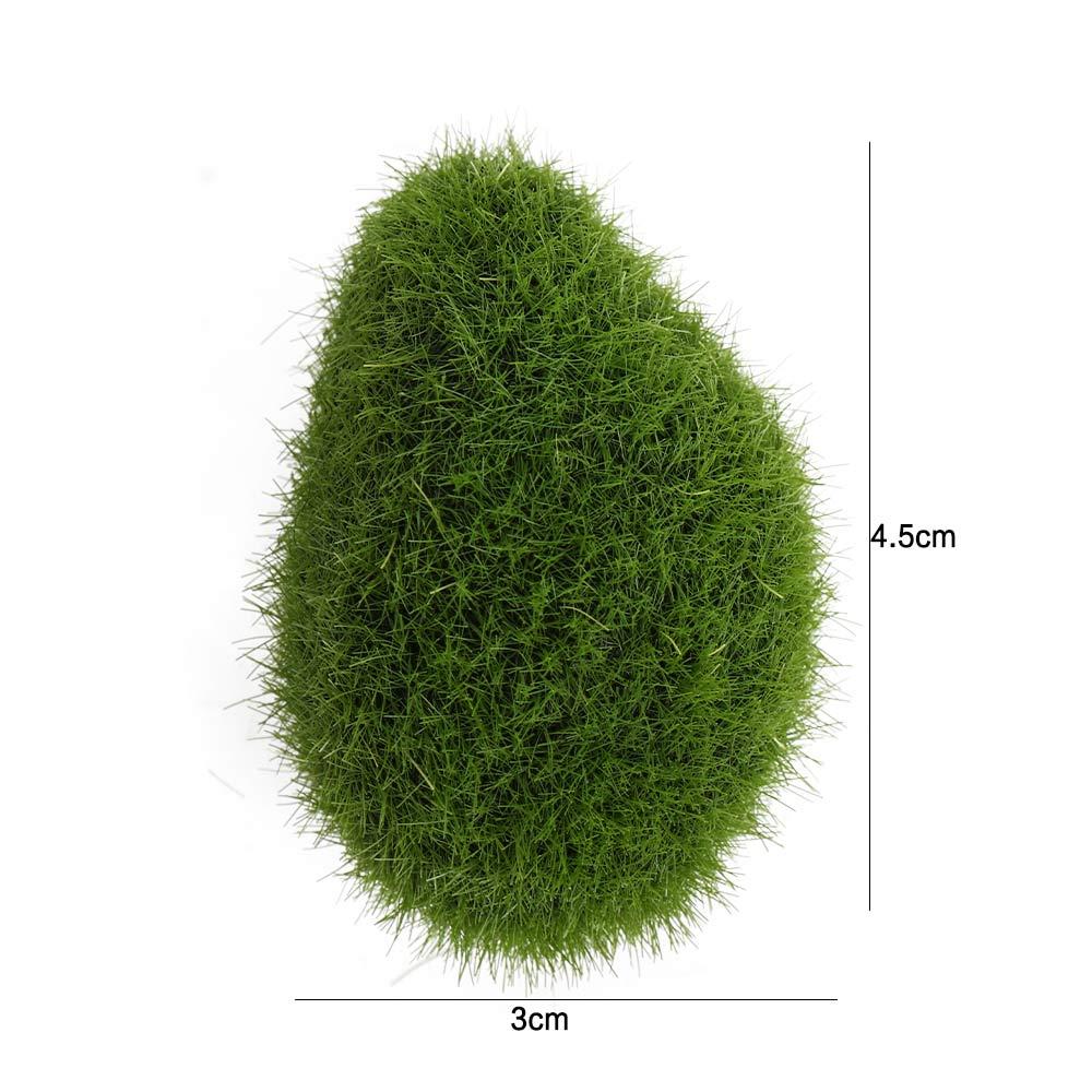 Covered Stones Artificial Green Moss Ball Artificial Moss Rocks Simulation Plant Faux Green Moss