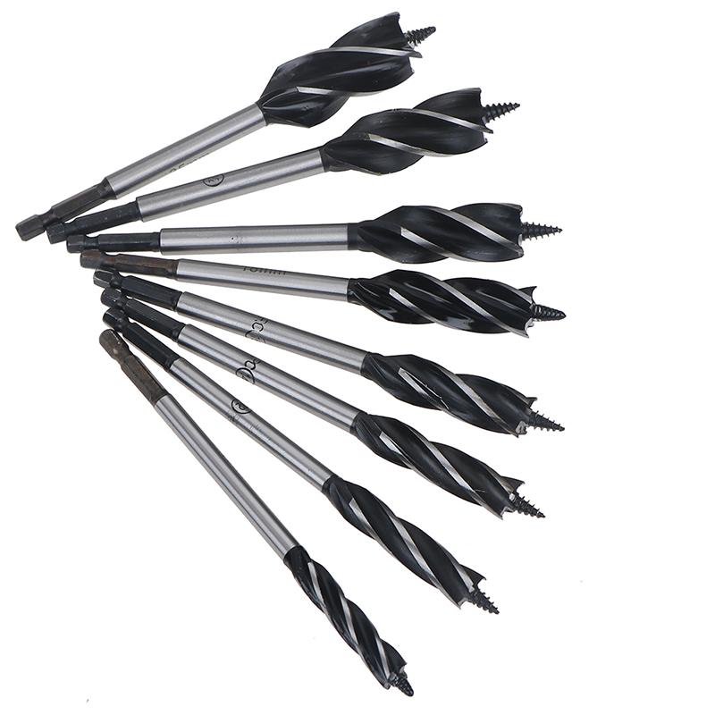 10-25mm Twist Drill Bit Set Wood Fast Cut Auger Carpenter Joiner Tool