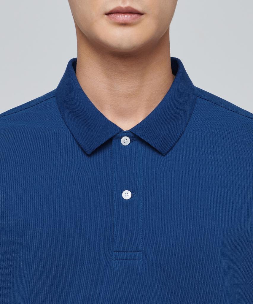 MUSINSA STANDARD Basic Pique Polo Shirt [Classic Blue]