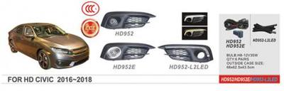 Противотуманки 2016-2019 (галогенные) для Honda Civic Sedan X