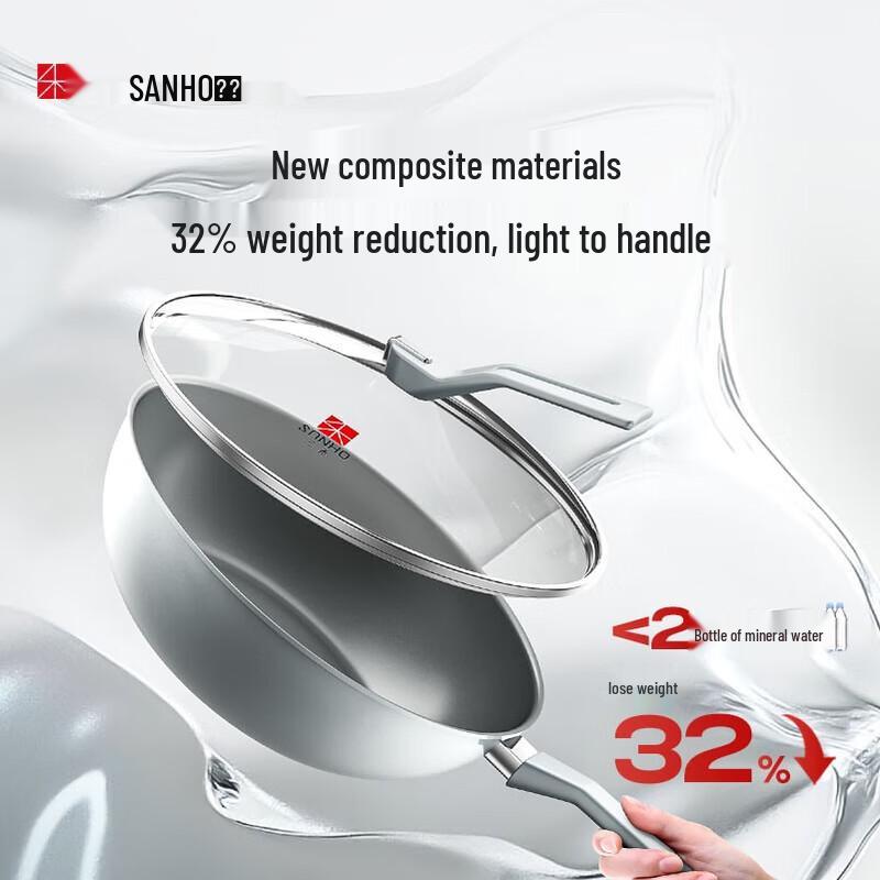 Керамическая вок-сковорода Sanhe с антипригарным покрытием